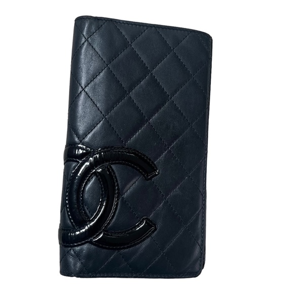 Chanel Cambon black and pink leather wallet with COA - Picture 1 of 15